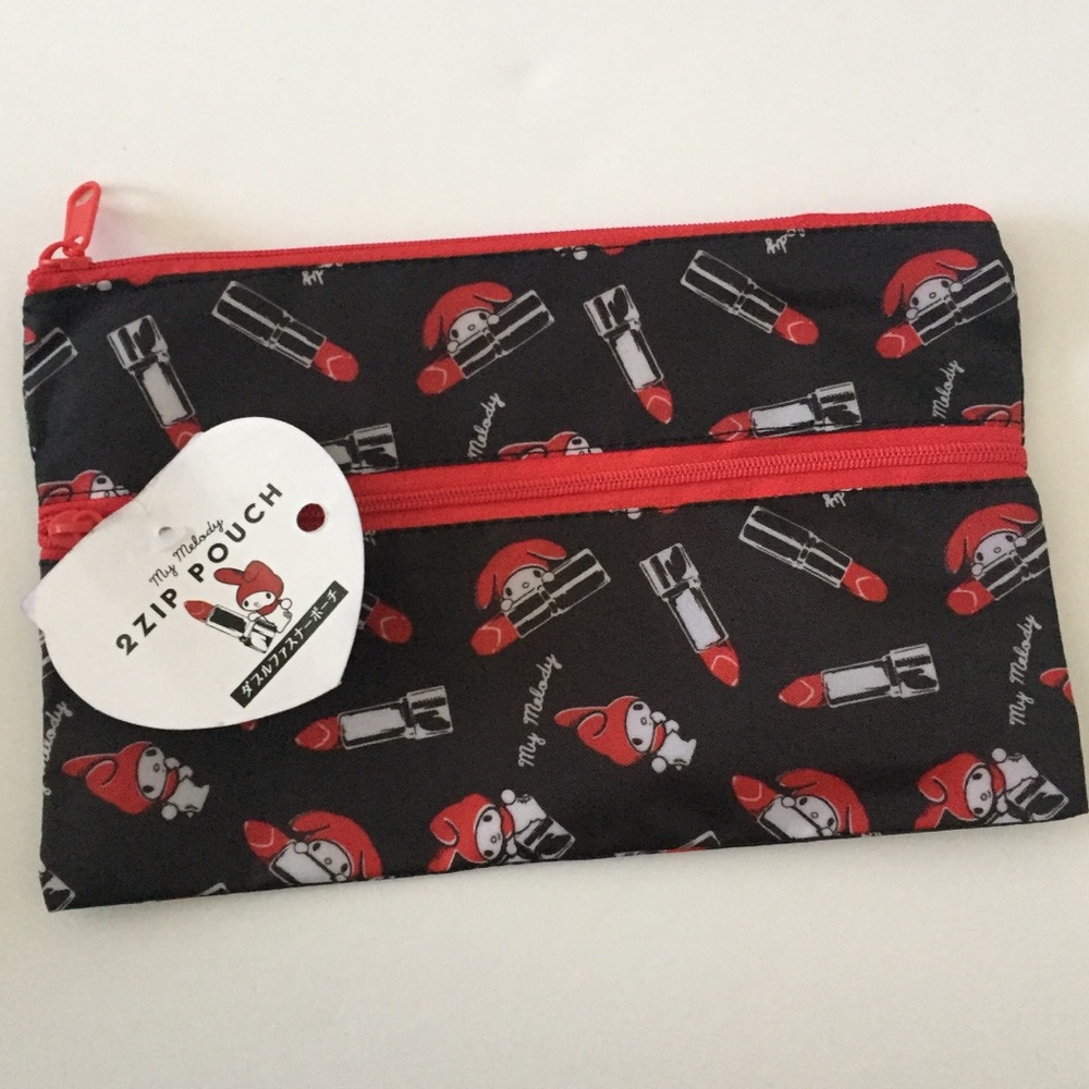 Sanrio My Melody zipper pouch makeup bag NWT